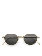 Oliver Spencer Lymington Aviator Sunglasses White Gold Black/grey Lens