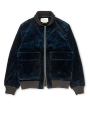 Langar Bomber Jacket Velvet Sapphire Blue