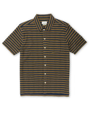 Riviera Short Sleeve Jersey Shirt Braemar Navy/Green