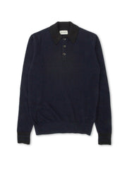 Pablo Knitted Polo Shirt Alves Navy