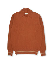 Penhale Knitted Polo Shirt Carter Orange