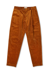 Pleated Trousers Penton Cord Light Rust