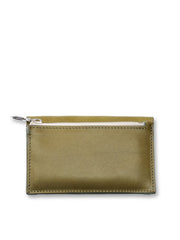 CAMPBELL COLE KHAKI LEATHER SIMPLE SLIM WALLET