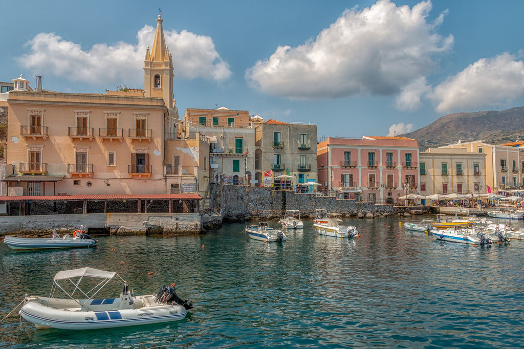 The island of Lipari, situated just north of Sicily.