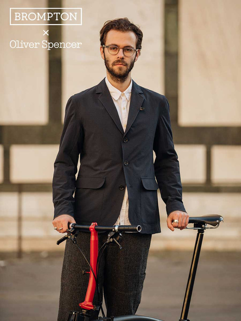 Brompton Navy Cycling Blazer | Water 