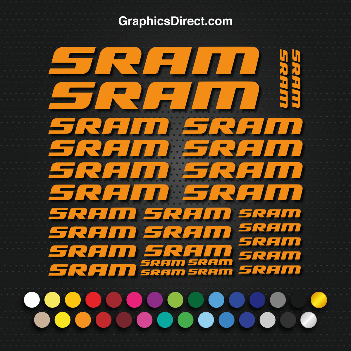 Sram Vinyl Replacement Decal Sticker Sets.