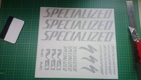 Gloss Black Specialized M4 Rockhopper Graphics Set.