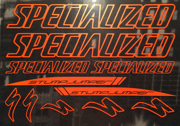 Specialized Stumpjumper Logo Outlined Bike Sticker / Decal Set. (130) 0