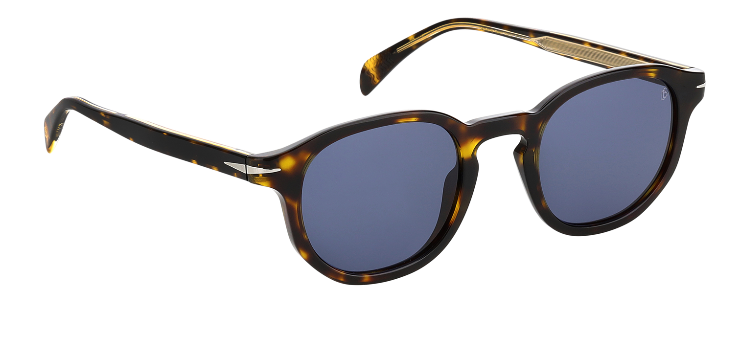 DB 1007/S - Dark Havana - Blue Avio - 203118 – EYEWEAR by DAVID BECKHAM