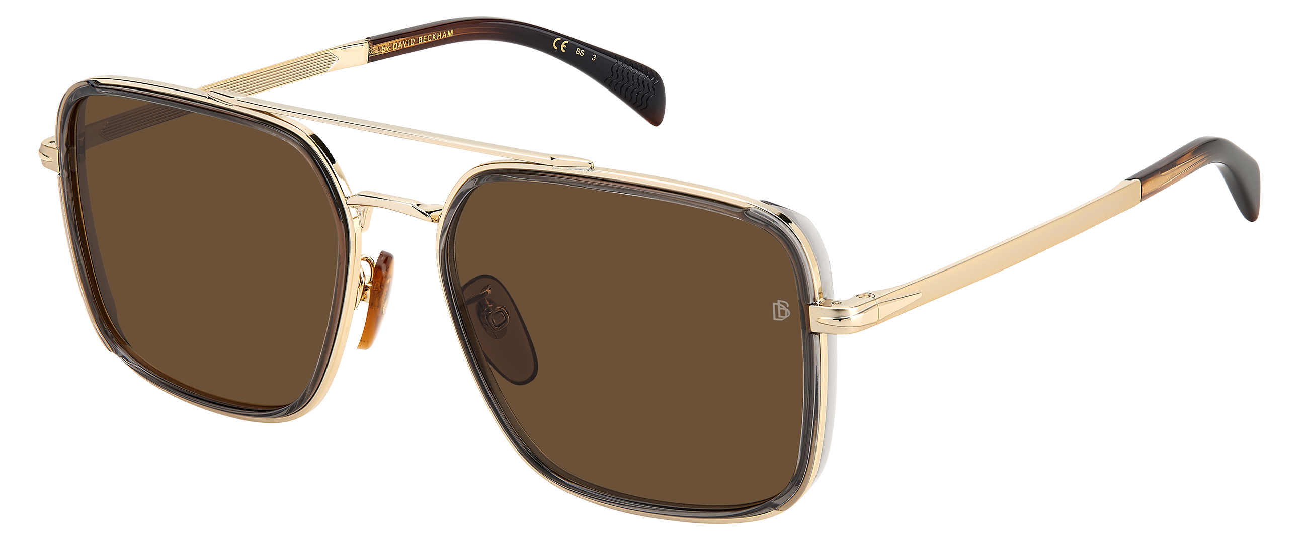 DB 7083/G/S - Grey Gold - Brown - 204737 – EYEWEAR by DAVID BECKHAM