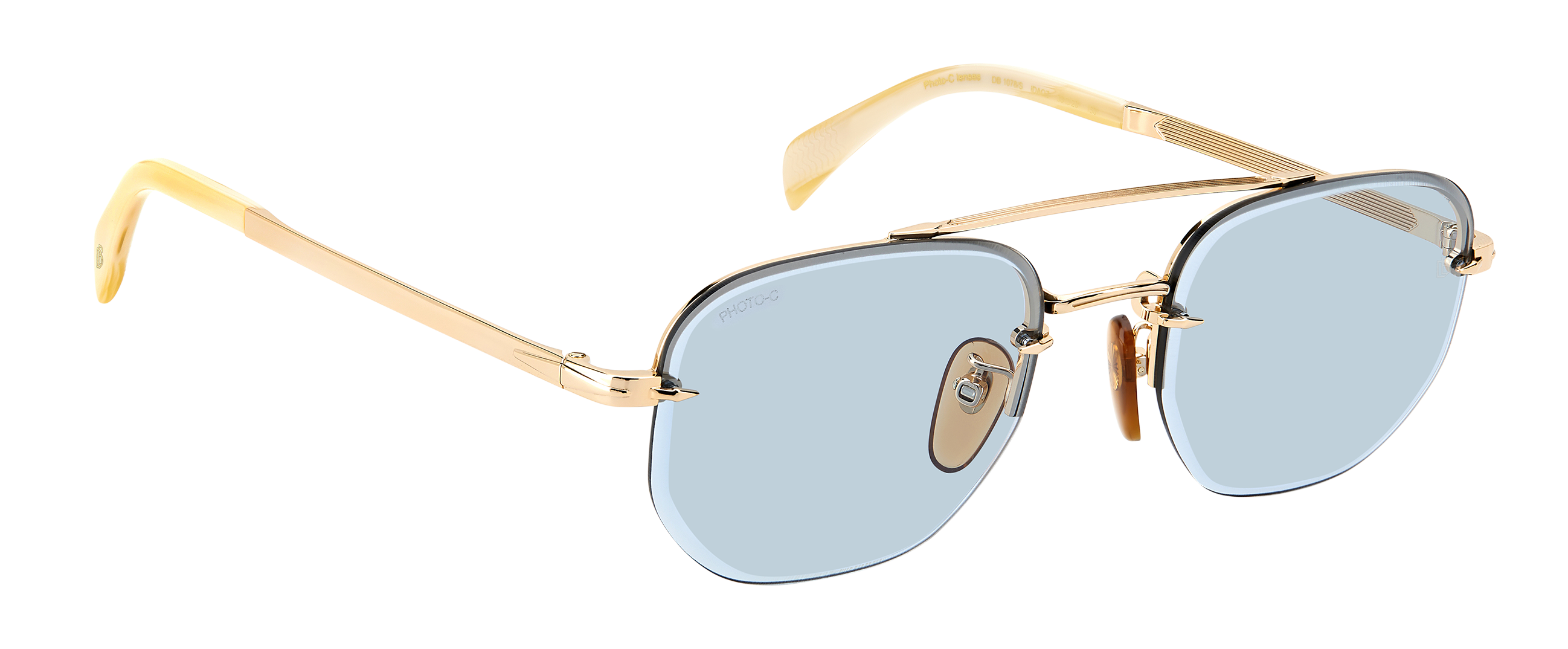 DB 1078/S - Gold Beige Horn - Azure Photocromatic - 204740 – EYEWEAR by ...