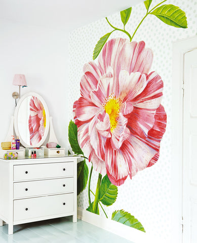 Eijffinger ice 359158 oversized heritage rose with spotty background mural