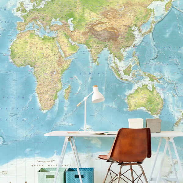 Home office blog - Novelty maps wallpaper ideas