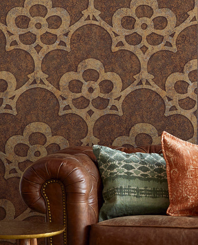 Eijffinger Sundari 375203 rich brown classic wallpaper