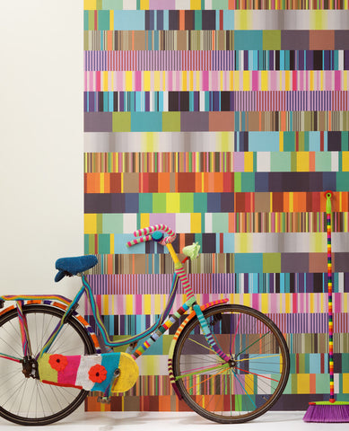 Eijffinger Wallpower Favourites multi-colour bar-code panels