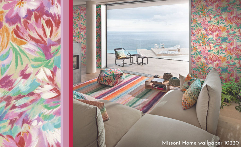 Missoni Home Wallpaper - Blog Pantone Viva Magenta