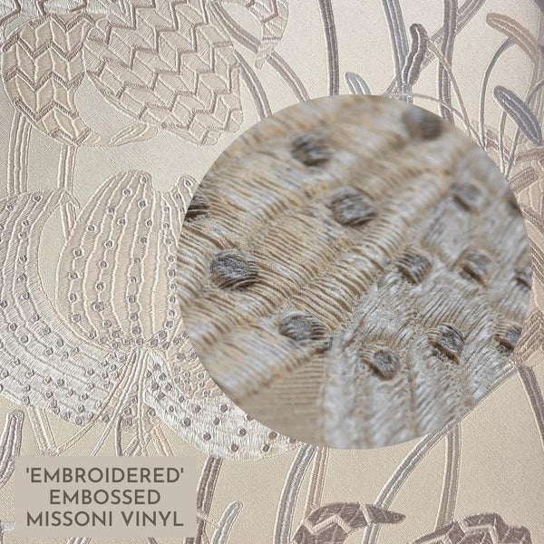 Missoni 'embroidered' embossed vinyl luxury wallpaper