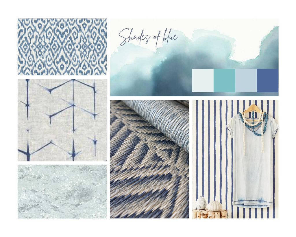 Coastal holiday home - Shades of blue wallpaper inspiration