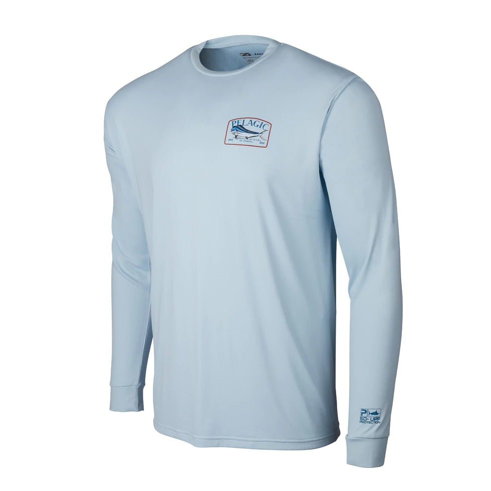  PELAGIC Men's Aquatek Twin Beeks Fishing Shirt, Long Sleeve,  UPF 50+ Protection, Ultra Soft Feel Water and Stain Repellent, Ocean :  Sports & Outdoors