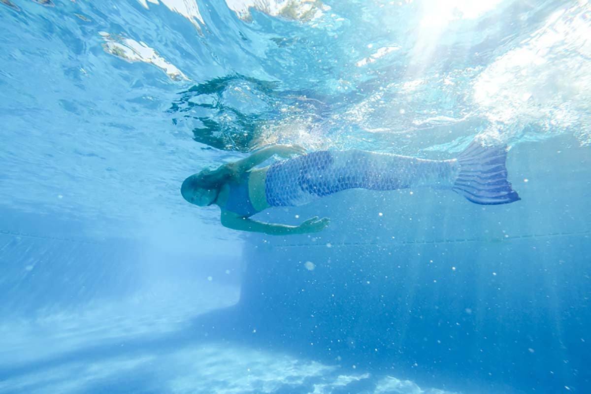 Cauda de sereia actividades de natação subaquáticas divertidas com a colecção Real de sereias Koi