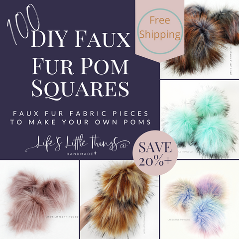 How to Make Faux Fur Pom Poms in Minutes! * Moms and Crafters