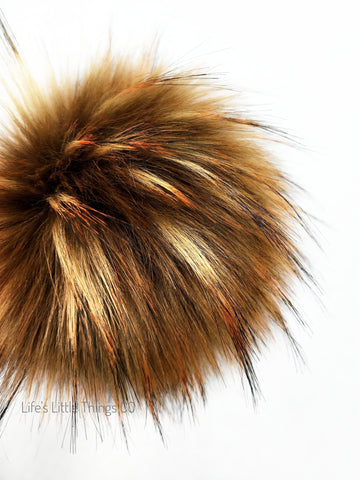 Fire and Ice (White Reddish Orange) Faux Fur Pom Pom – Life's Little Things  CO