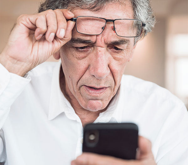 Presbyopia (long-sightedness) is the most common symptom of aging eyes
