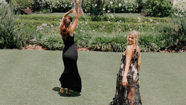 Two Female Models in a Garden