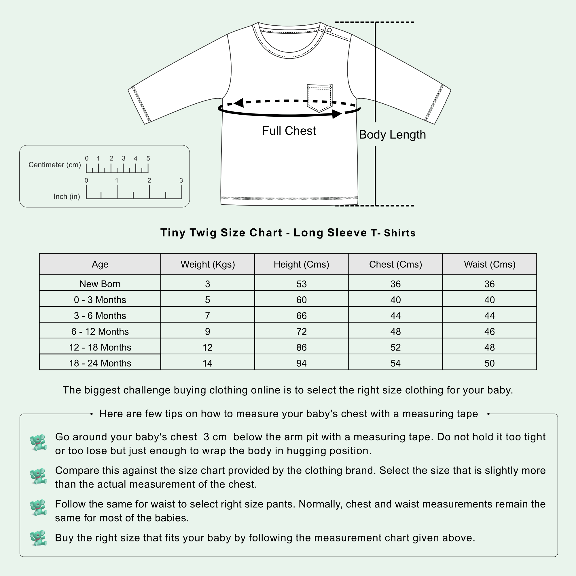 Measurement Chart