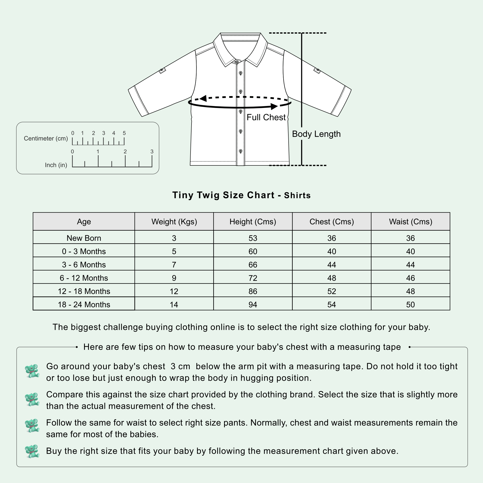 Measurement Chart