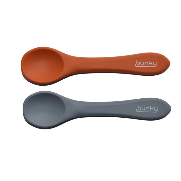 Mushi 2-Pack Silicone Feeding Spoons - Green & Beige + Reviews