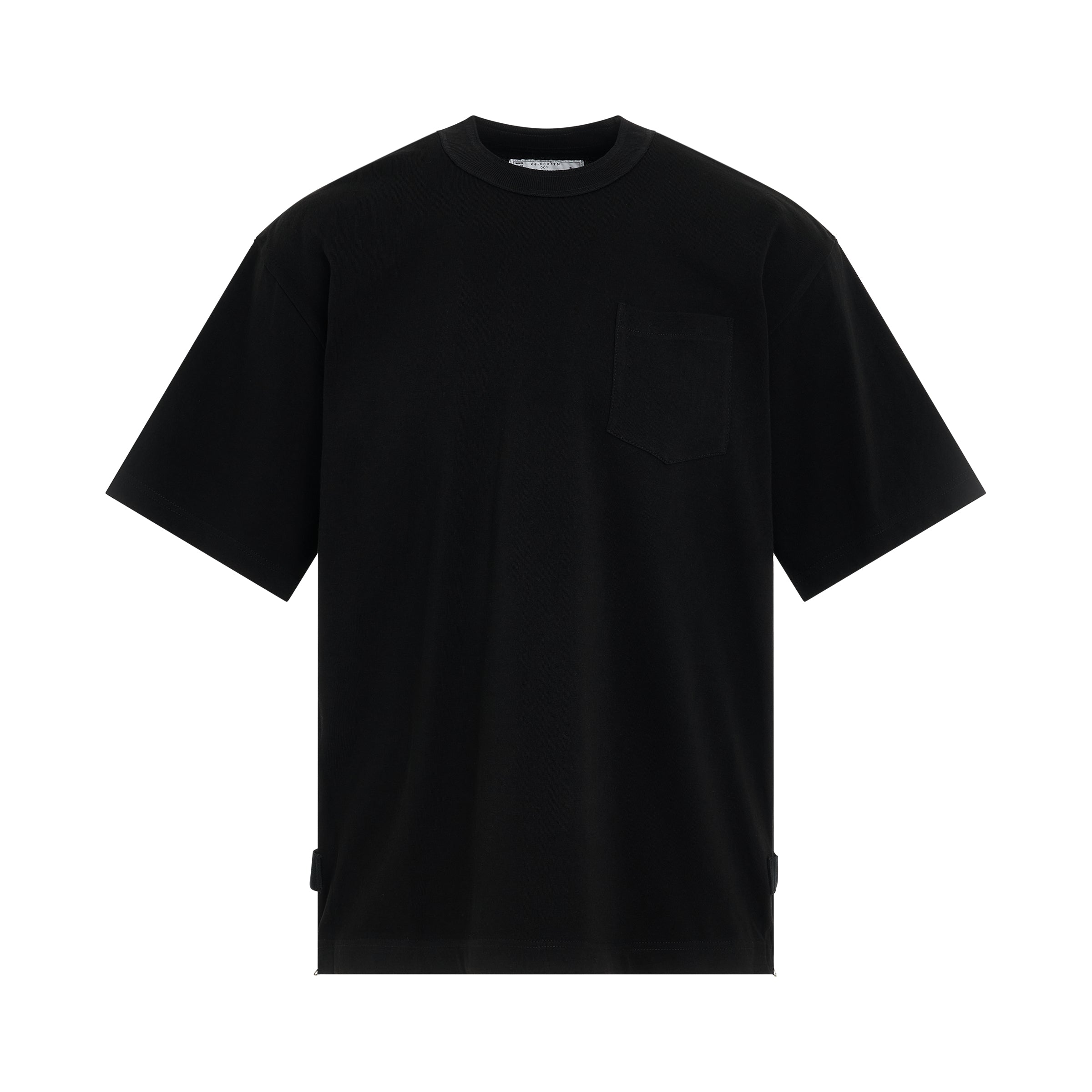 Shop Sacai Side Zip Cotton Jersey T-shirt