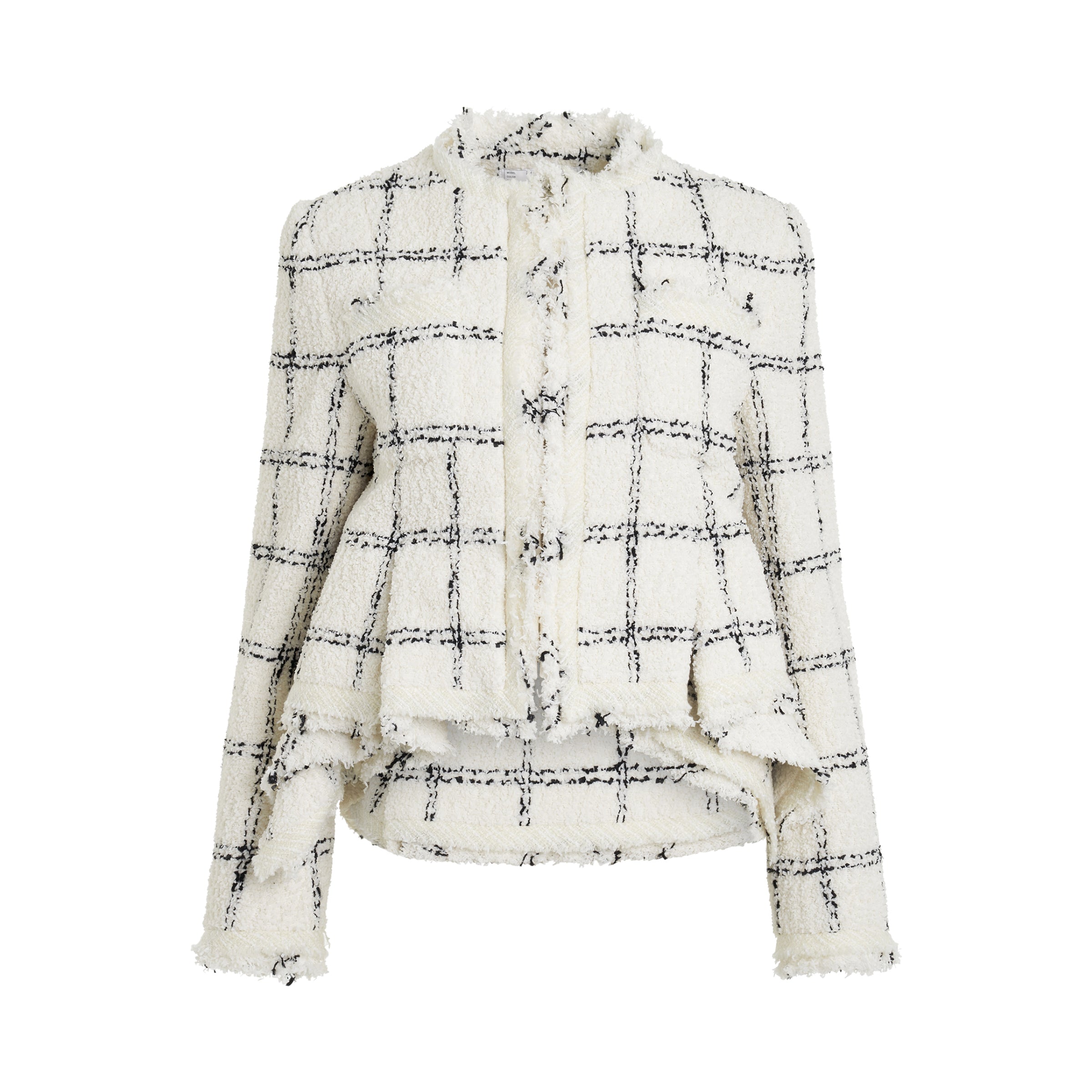 Shop Sacai Rushed Tweed Jacket