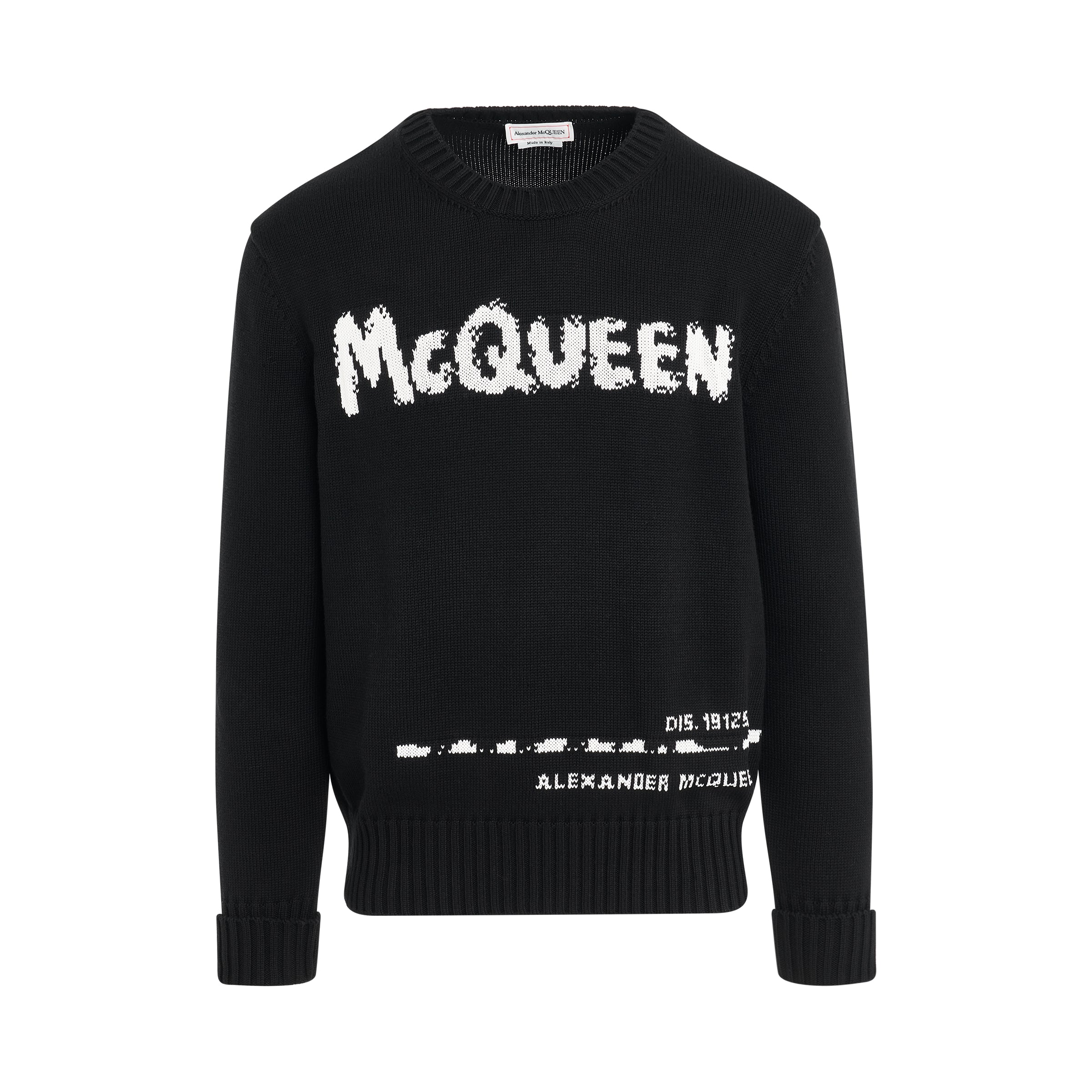 Shop Alexander Mcqueen Graffiti Logo Print Sweater