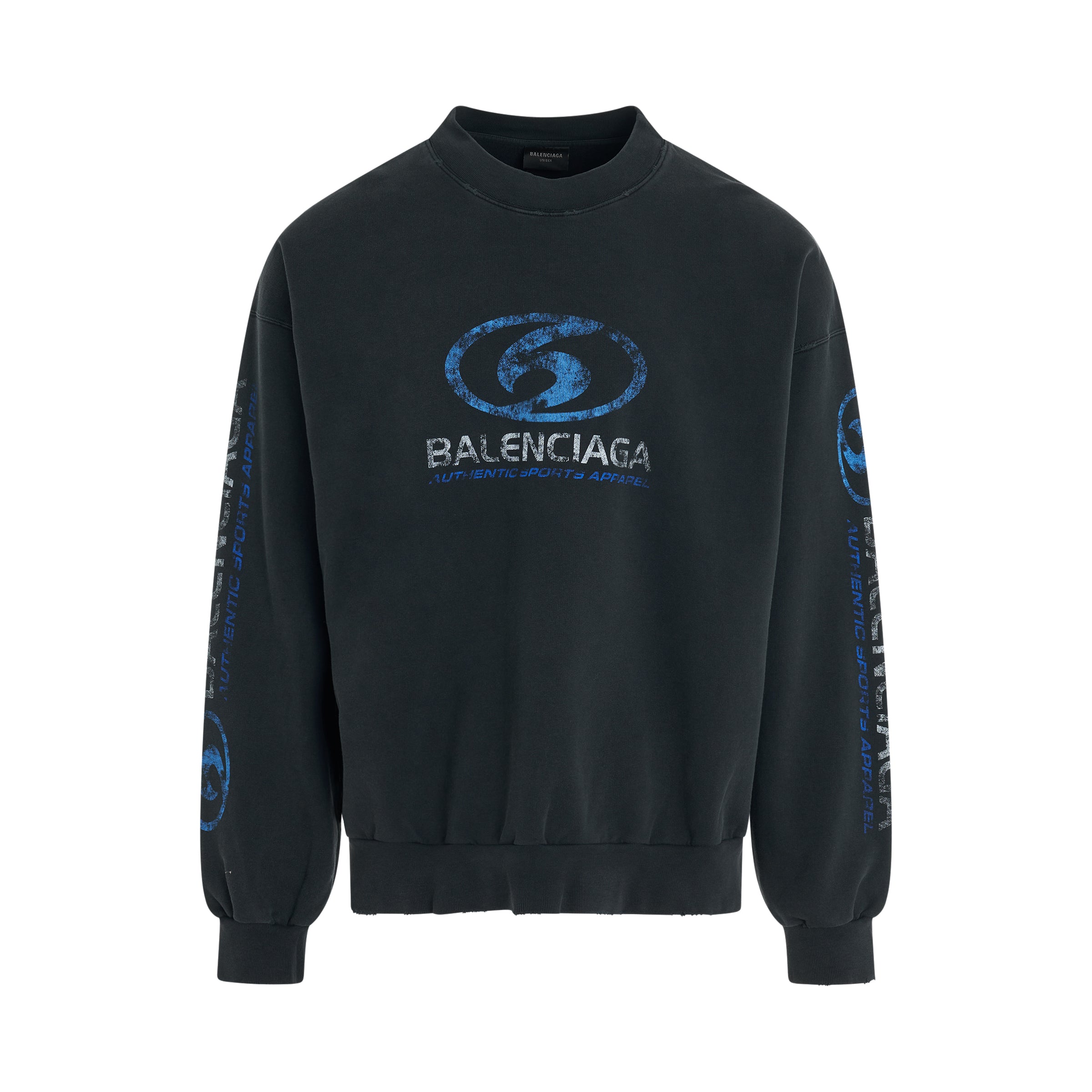 Shop Balenciaga Surfer Cracked Logo Sweatshirt