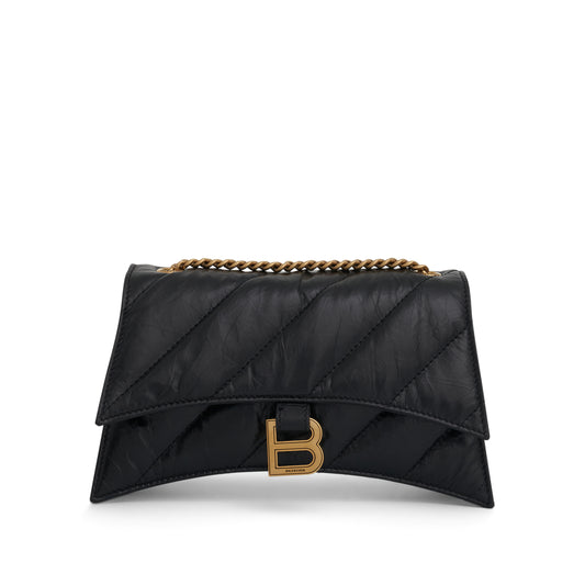 Balenciaga Black Medium Bb Soft Flap Bag Green