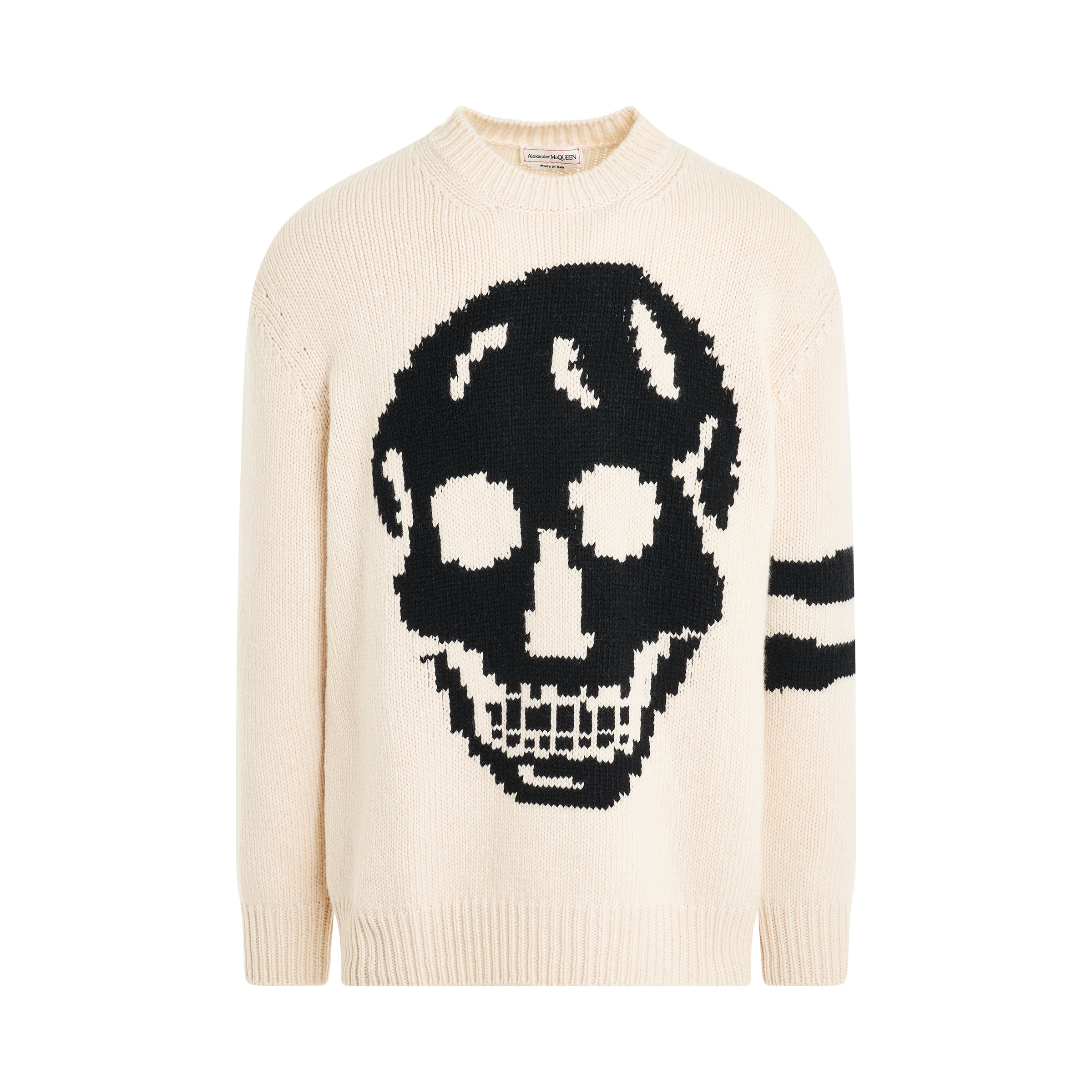 Shop Alexander Mcqueen Skull Intarsia Knit Sweater