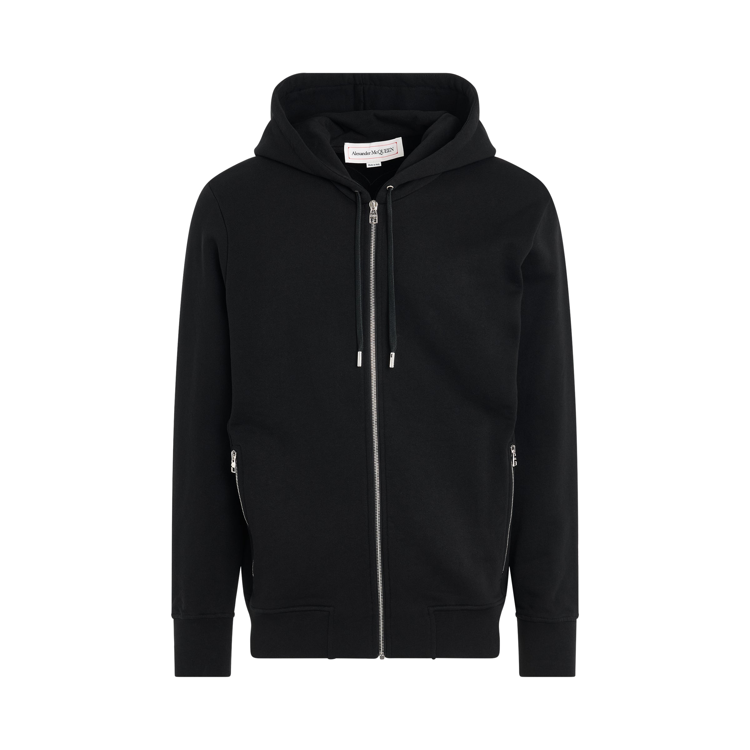 Shop Alexander Mcqueen Oraganic Cotton Zip Hoodie