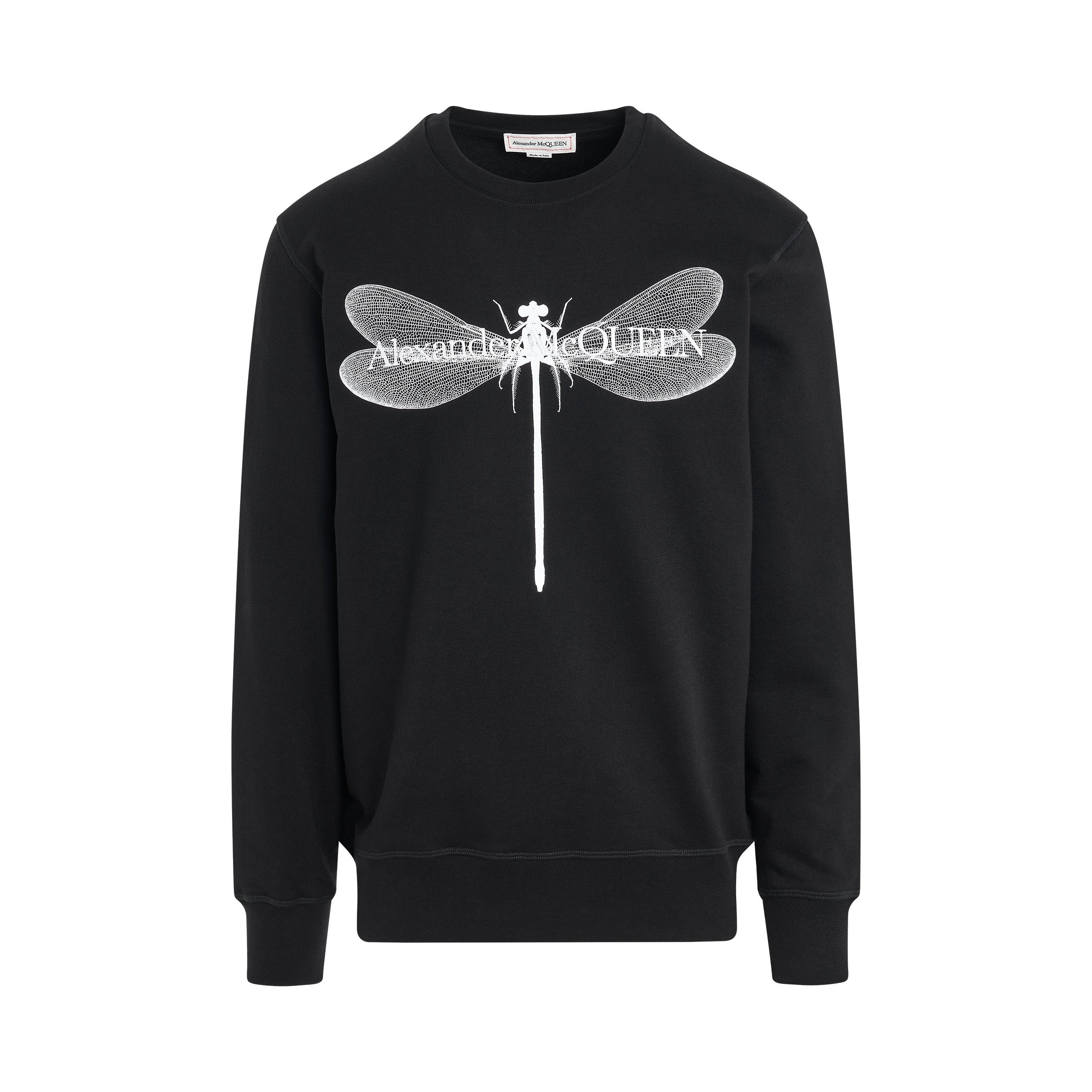 Shop Alexander Mcqueen Dragonfly Print Sweatshirt