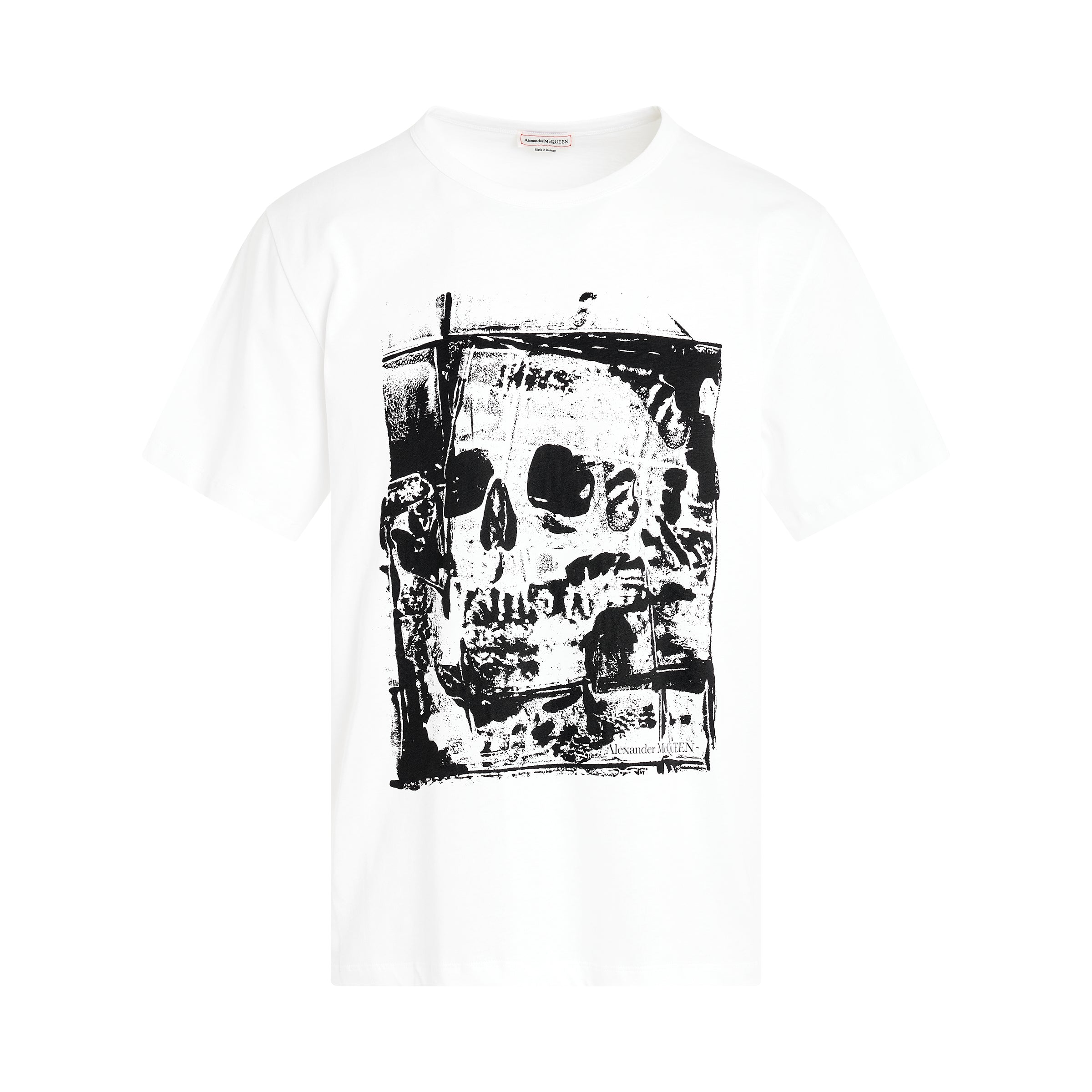 Shop Alexander Mcqueen Fold Skull Print T-shirt