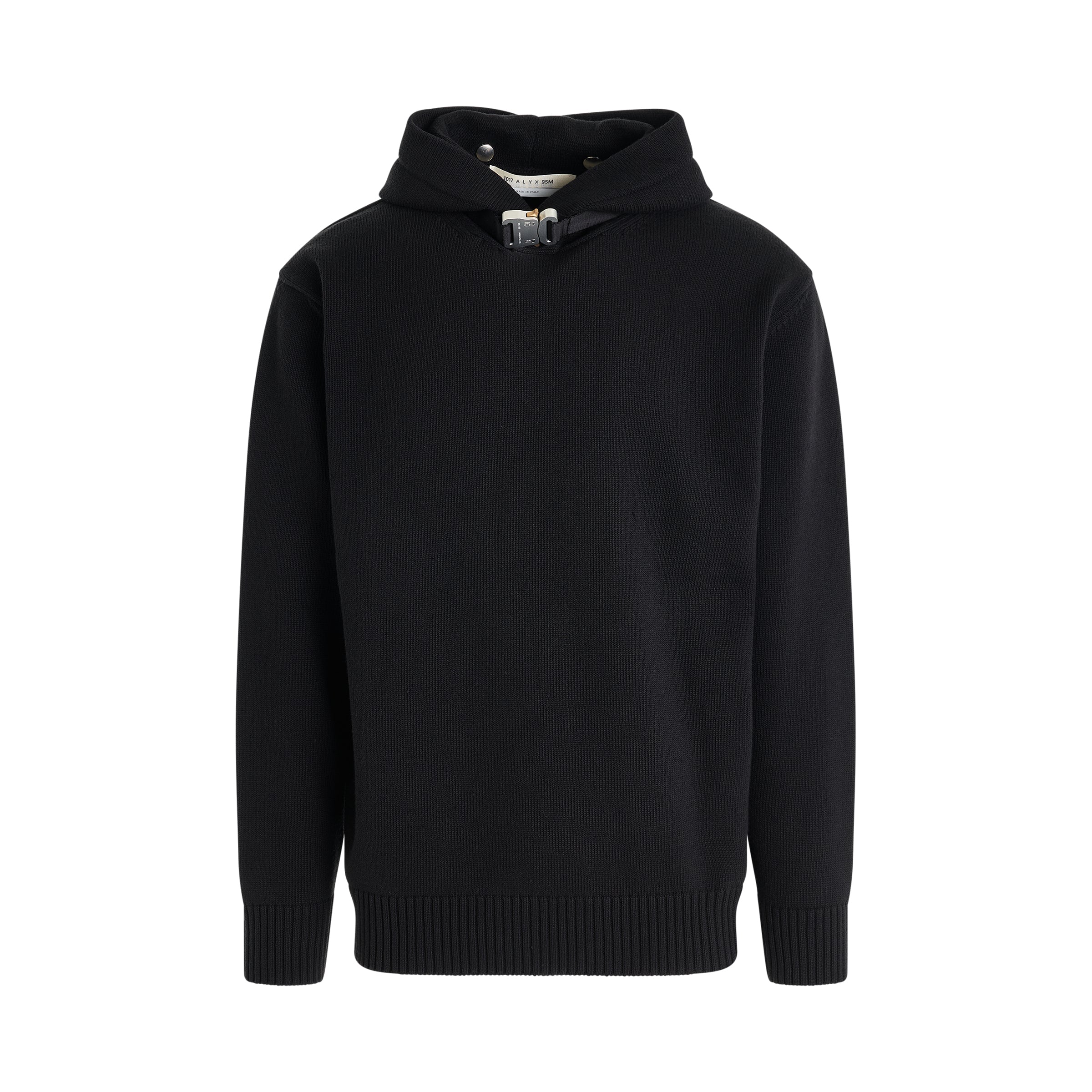 Shop Alyx Buckle Knitted Hoodie