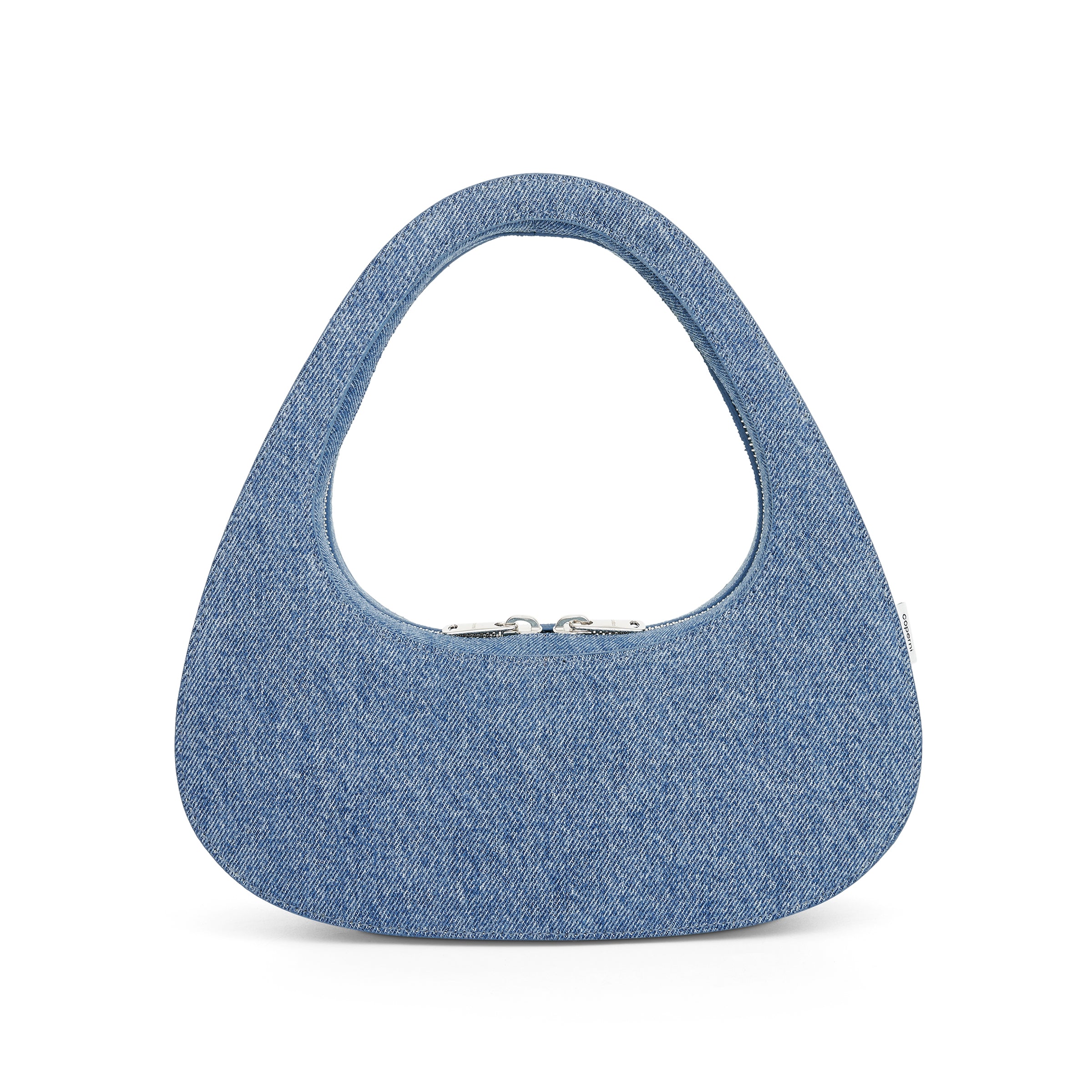 Shop Coperni Denim Baguette Swipe Bag