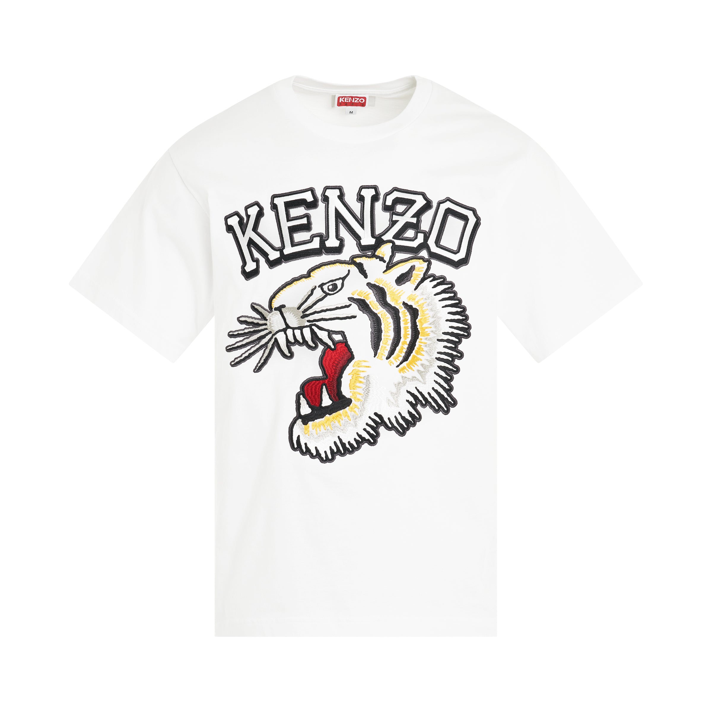 Kenzo Tiger Varsity Cotton T-shirt In White | ModeSens