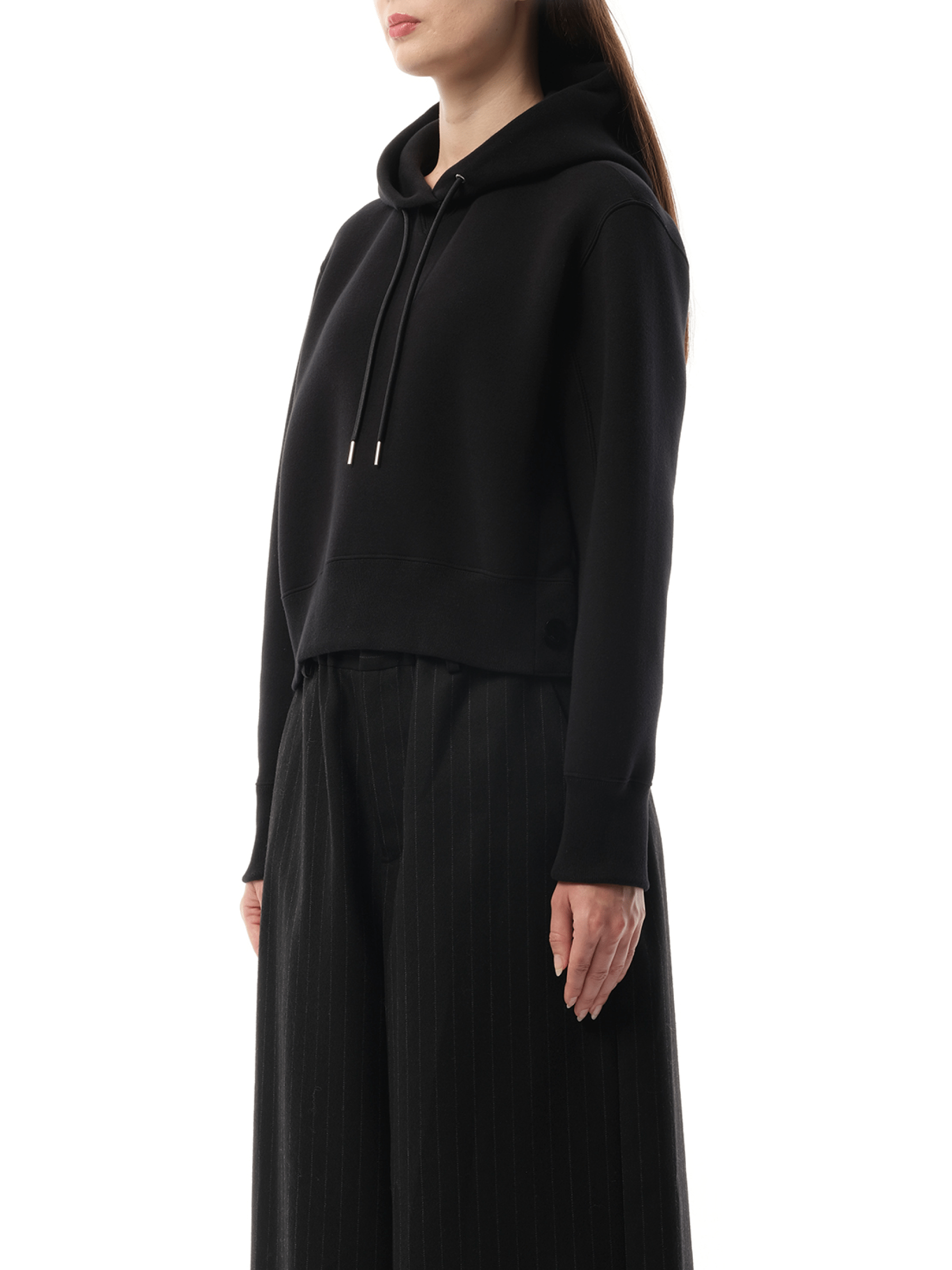 Sacai S Sponge Hoodie In Black
