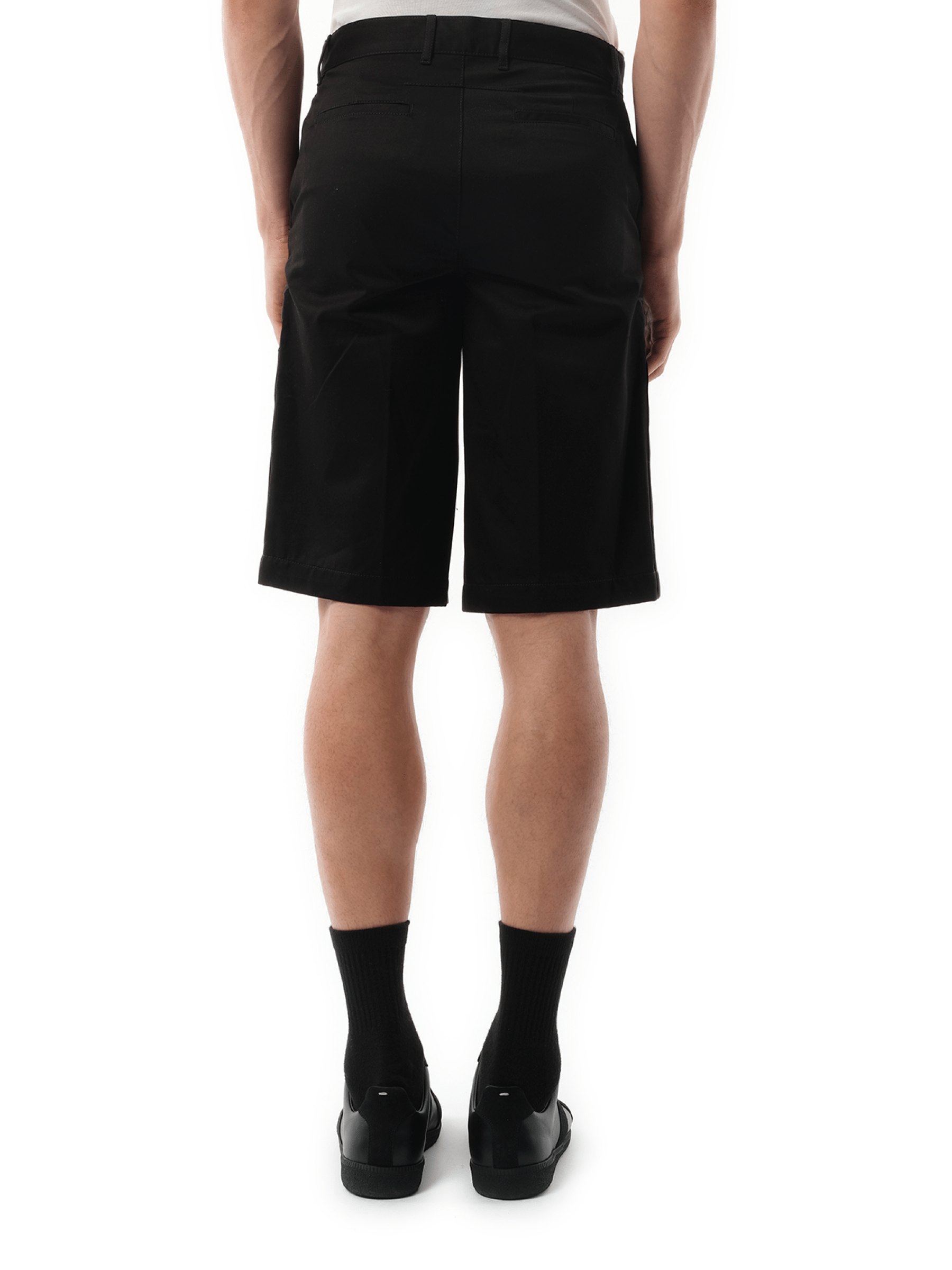 Givenchy Label Patch Chino Shorts In Black