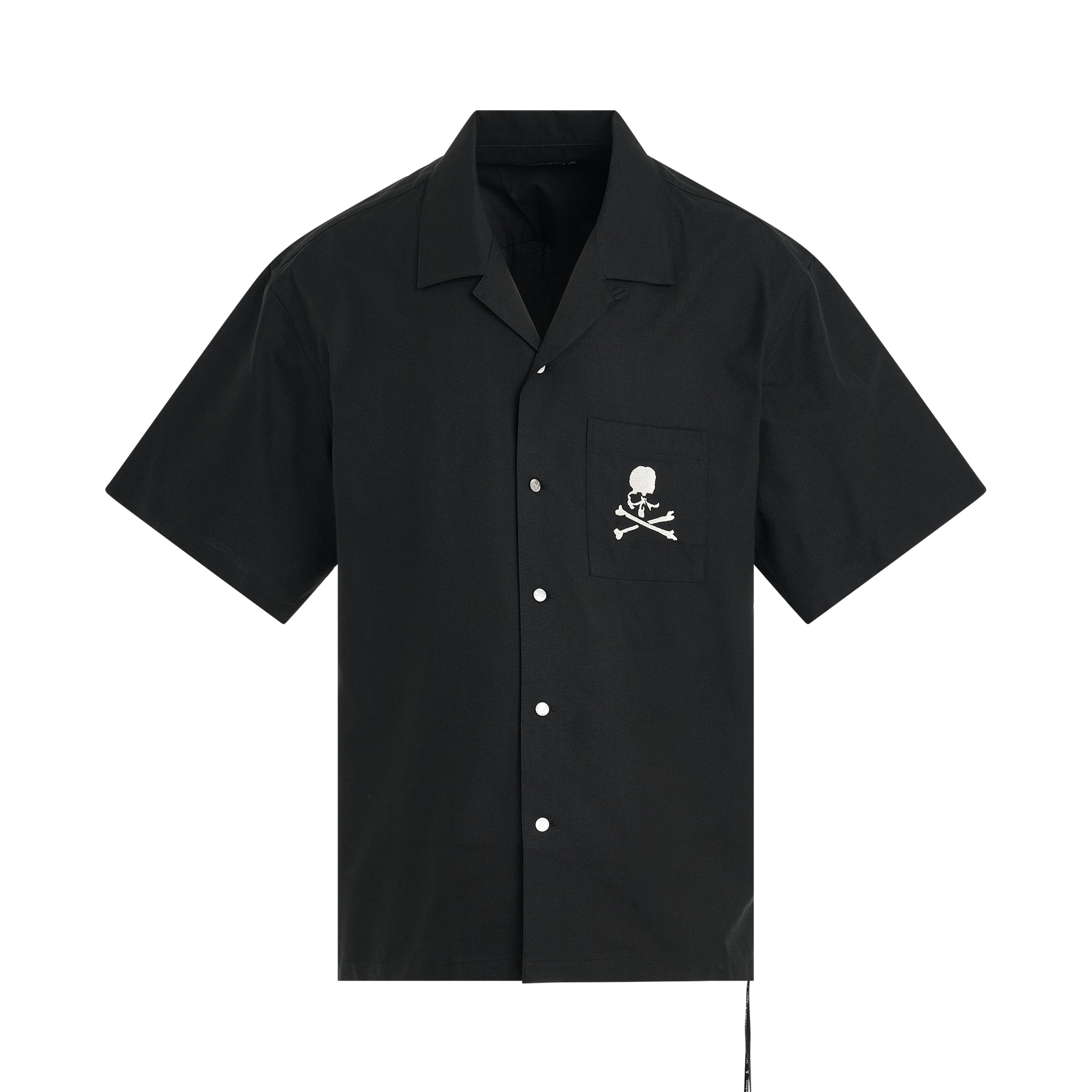 Shop Mastermind Japan Open Collar Short Sleeve Shirt