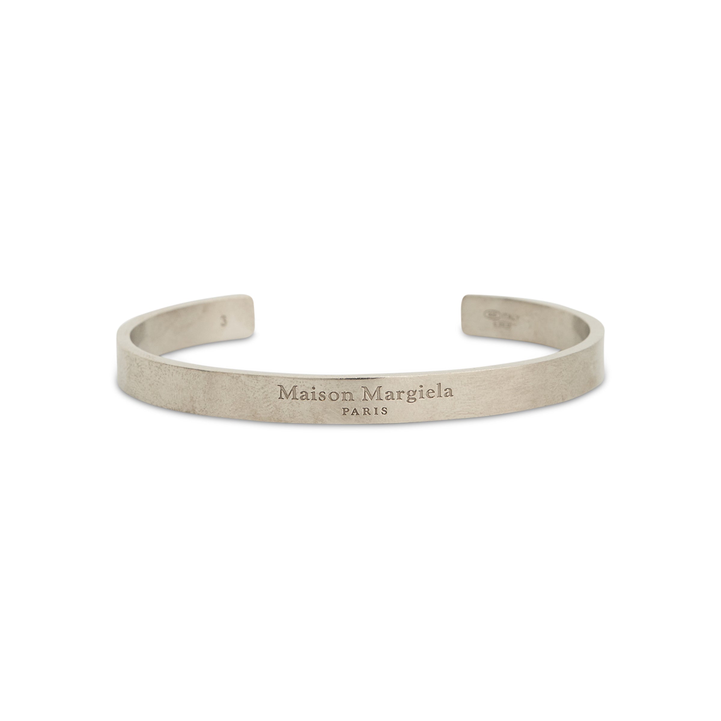 Shop Maison Margiela Medium Margiela Logo Cuff Bracelet