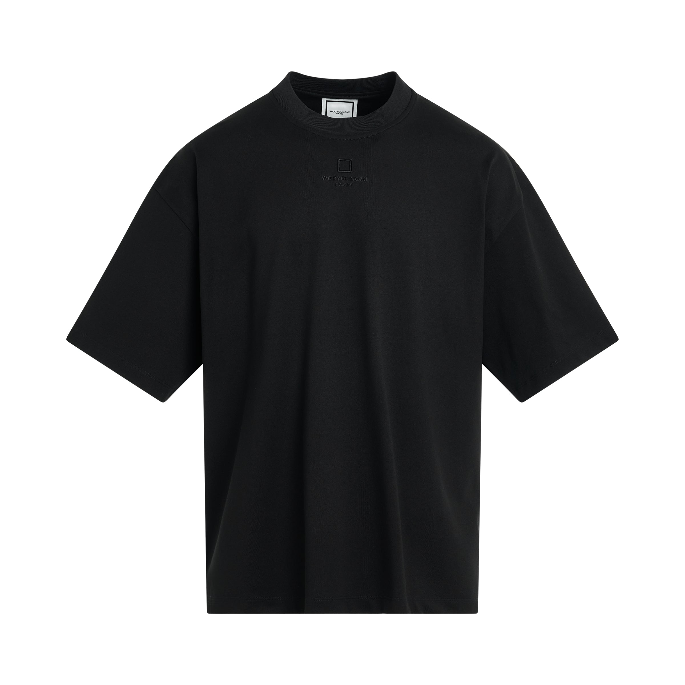 Shop Wooyoungmi Square Embroidered Logo T-shirt