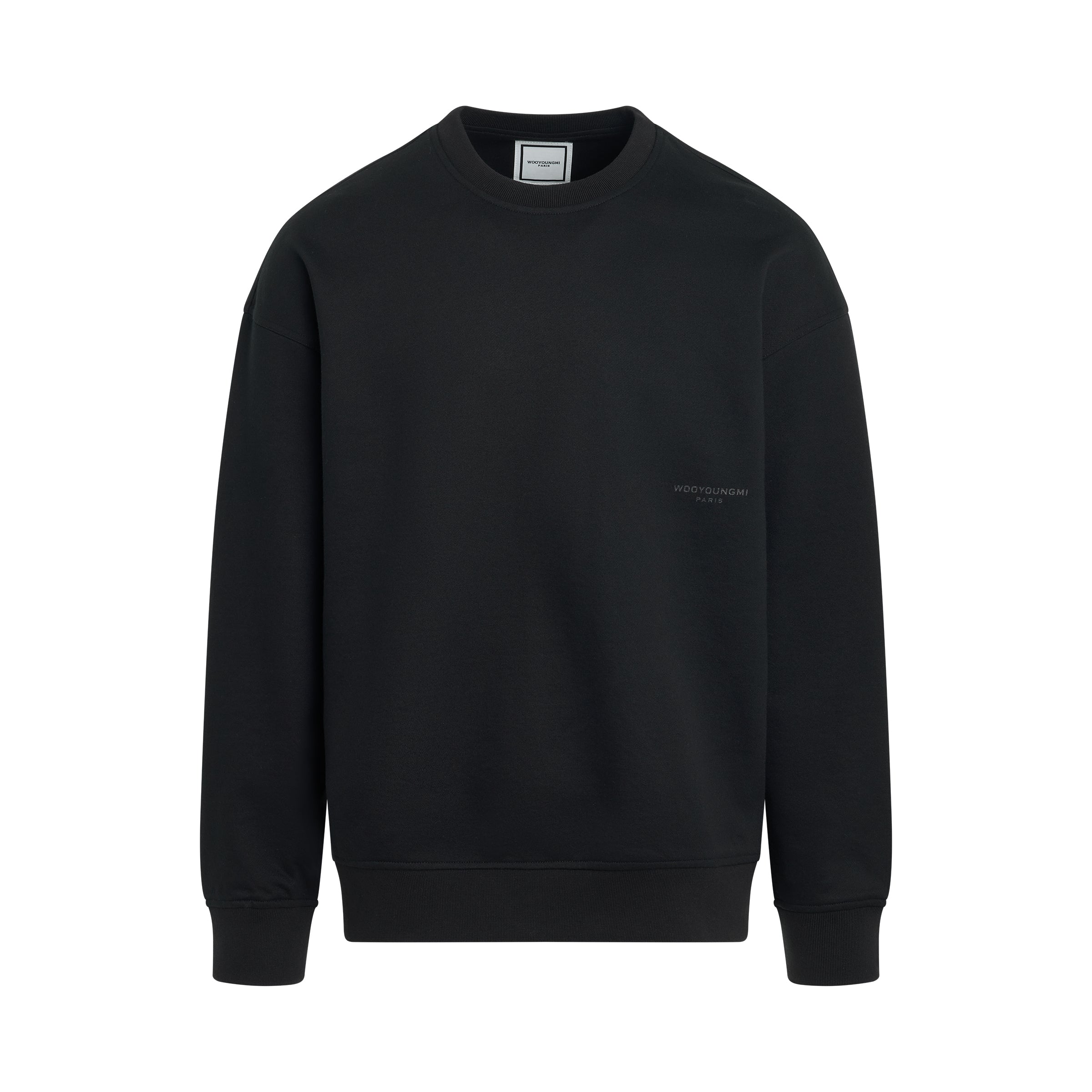 Shop Wooyoungmi Leather Patch Sweatshirt