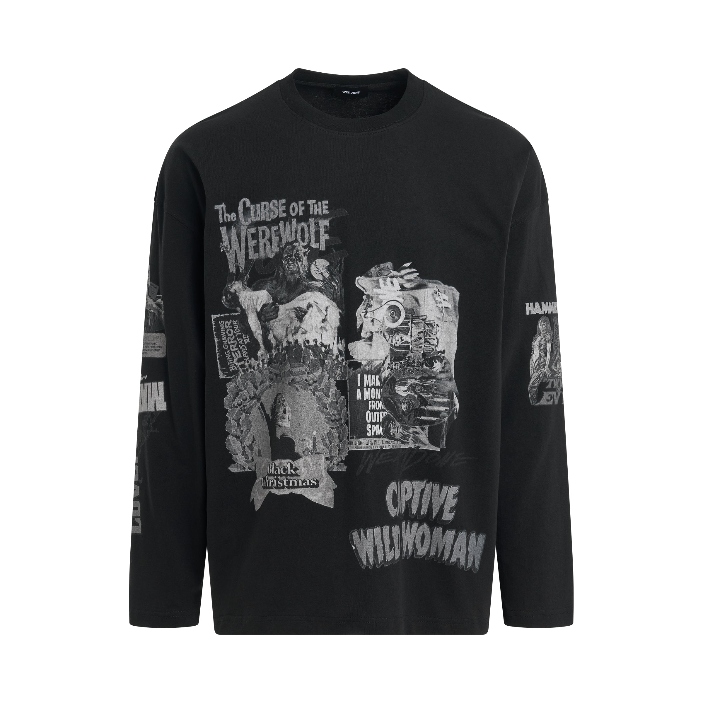 Shop We11 Done Horror Collage Long-sleeved T-shirt